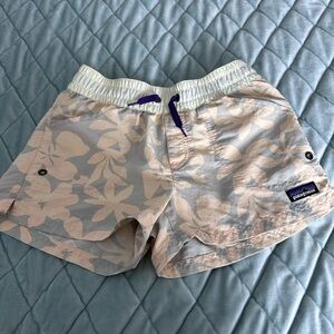 Patagonia Cream and Tan Swim Shorts